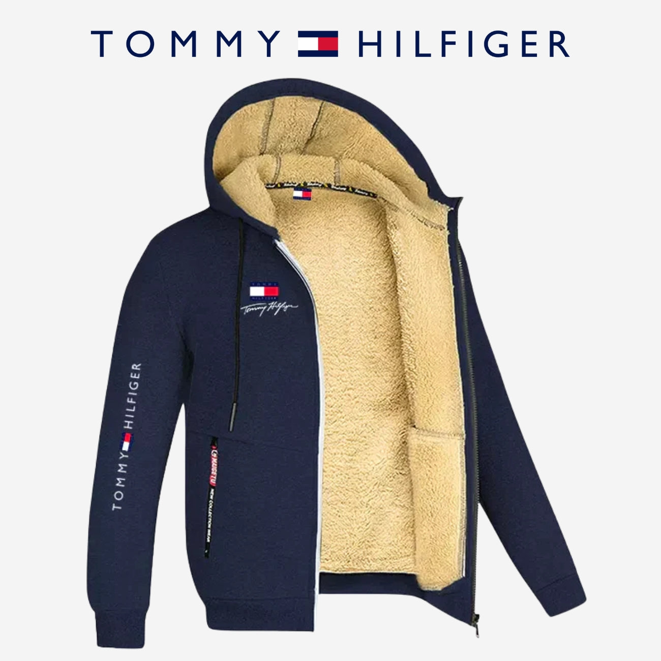 Sweat zippé doublé en sherpa – SOLDES DE FIN DE COLLECTION